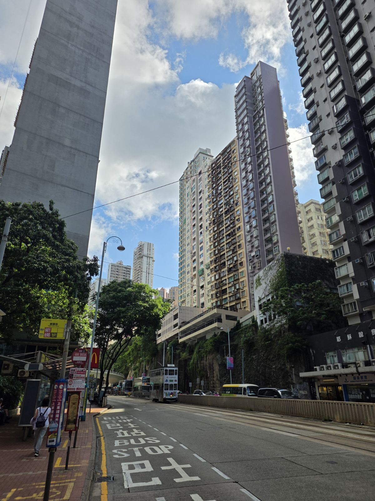 A double-decker tram on King's Road, in 818HI's Hong Kong neighbourhood