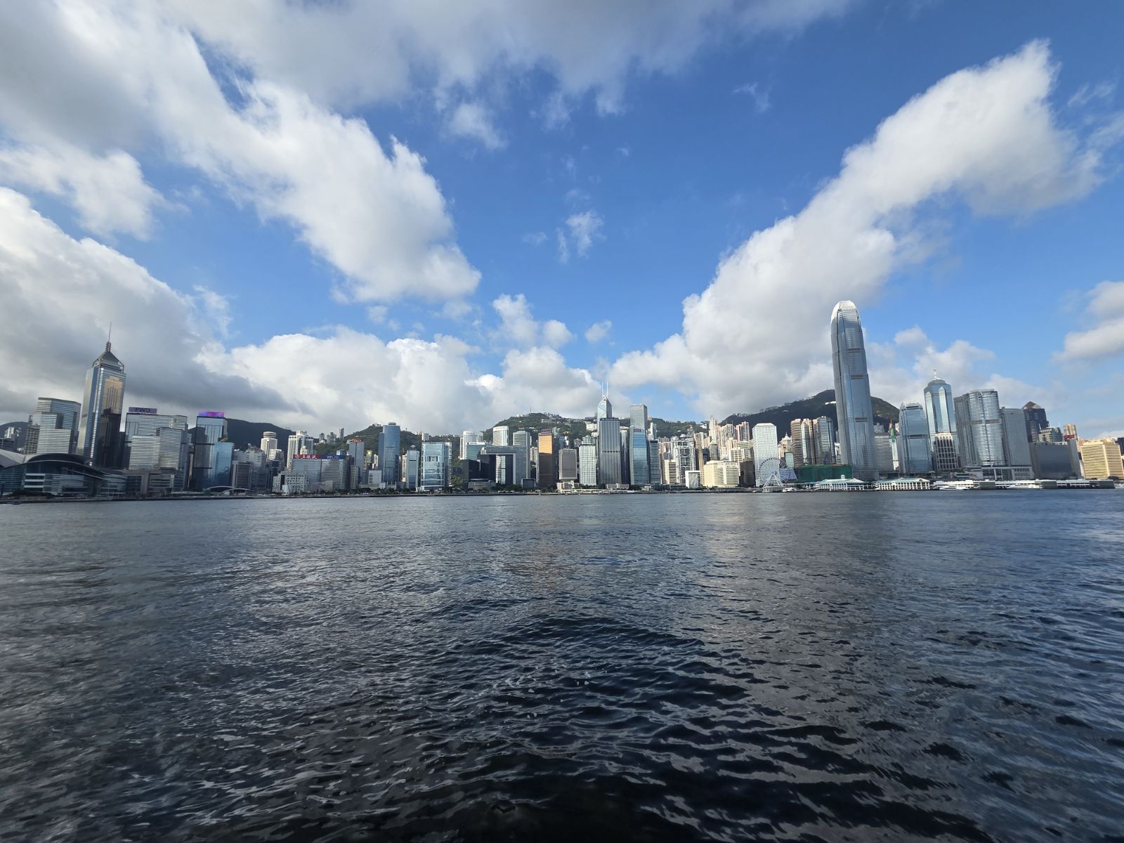 Vibrant Hong Kong skyline